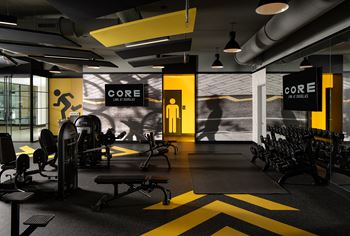 Expansive fitness center